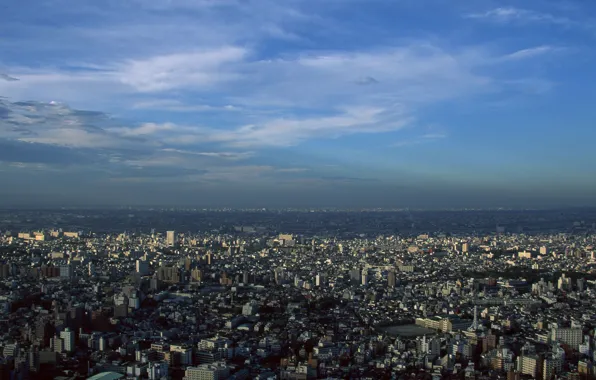The sky, the city, home, Japan, Tokyo, the view from the top