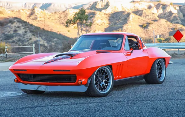 Picture Corvette, Chevrolet, Orange, 1965, Forgeline