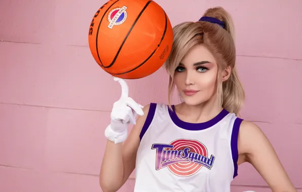 Blonde, basketball, beautiful girl, cosplay, cosplay, beautiful girl, blonde, basketball