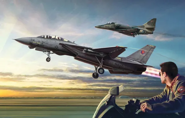 USA, Deck, fighter-interceptor, multi-role fighter, Attack, US NAVY, Gianluca Capaldo, Top Gun F-14A vs A-4F