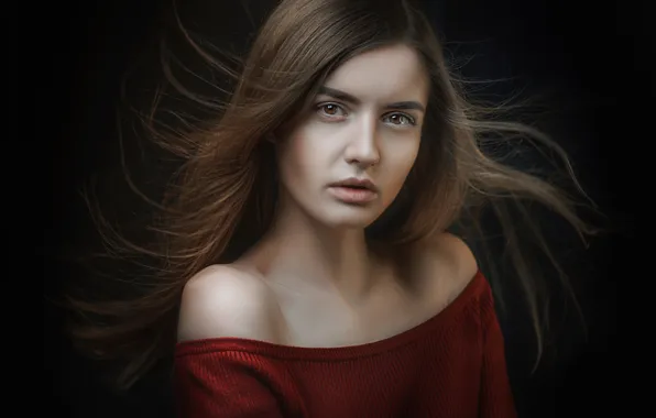Portrait, brown-eyed, Alexander Drobkov-Light, Elegant Irina