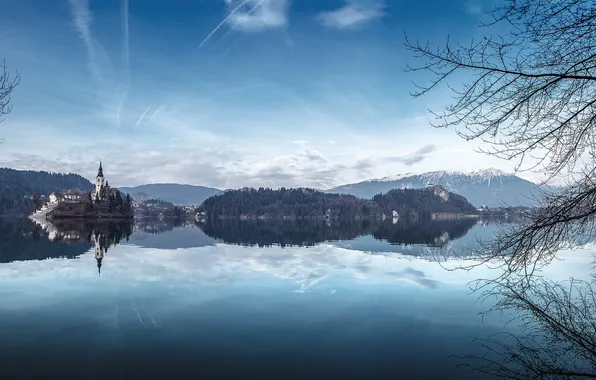 Picture Lake Bled, Slovenia, Panorama