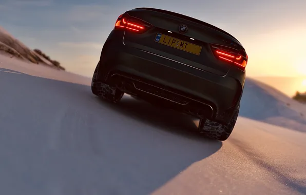 HDR, BMW, Winter, X6M, Mountain, Snow, Game, SUV