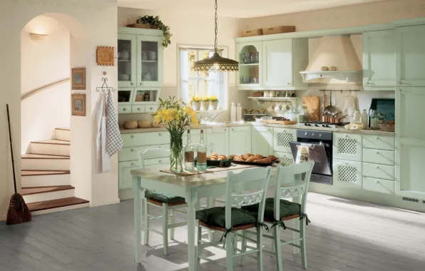 Style, room, interior, kitchen, vintage