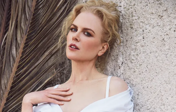 Picture look, pose, wall, woman, Nicole Kidman