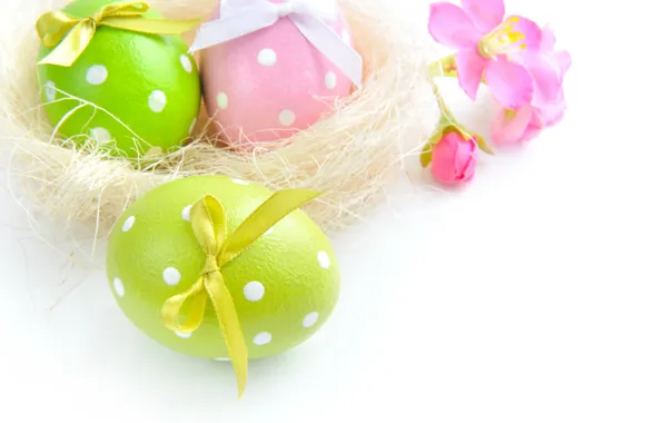 Flowers, eggs, spring, Easter