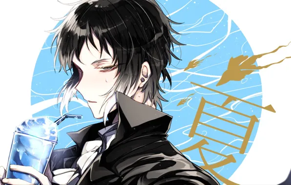 Anime, art, guy, brunette, Bungou Stray Dogs, Stray dogs literary geniuses