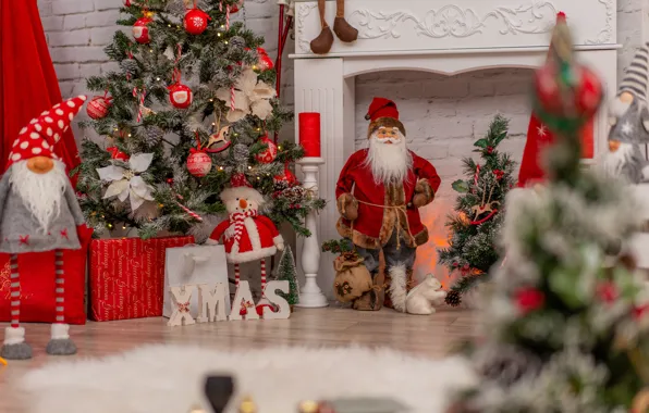 Balls, room, holiday, toy, toys, doll, Christmas, gifts