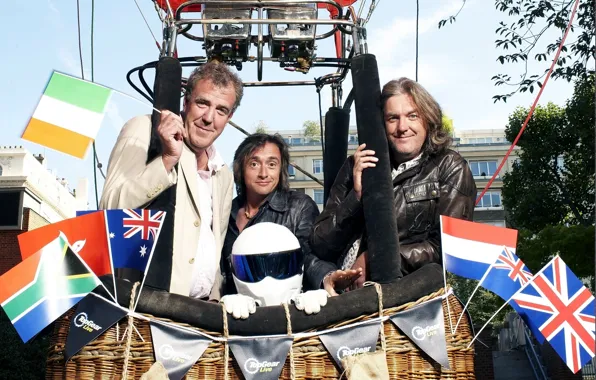 Picture balloon, Jeremy Clarkson, Top Gear, flags, and, The Stig, the best TV show, top gear