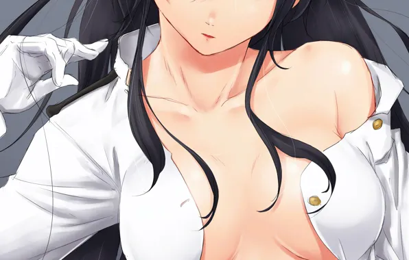 Download wallpaper girl, sexy, boobs, pretty, breasts, shirt, And, bursting,  section seinen in resolution 2560x1600