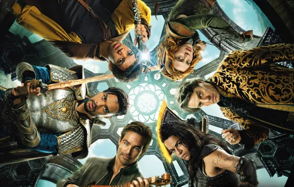 Fantasy, poster, Michelle Rodriguez, Chris Pine, characters, Michelle Rodriguez, Chris Pine, Hugh Grant