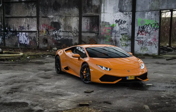 Picture Lamborghini, Orange, Huracan, LP610-4