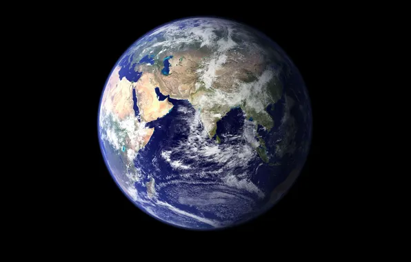 Space, planet, Earth, eastern hemisphere