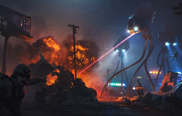 Picture War of the Worlds, War of the worlds, science fiction, Alex Nice, the alien invasion