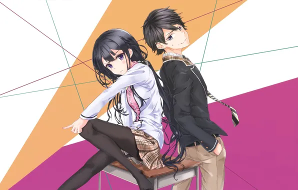 Picture girl, boy, asian, manga, japanese, oriental, asiatic, Yasaka High School