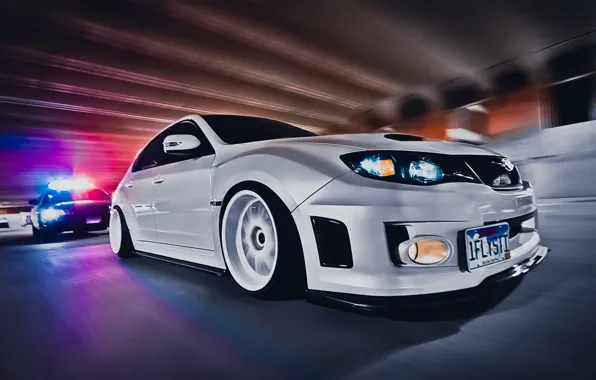 Picture car, Wallpaper, tuning, speed, police, chase, white, white, sexy, car, subaru, style, impreza, jdm, tuning, …