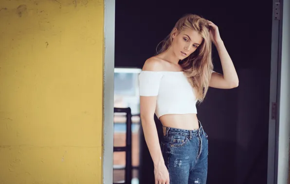 Face, background, hair, jeans, cutie