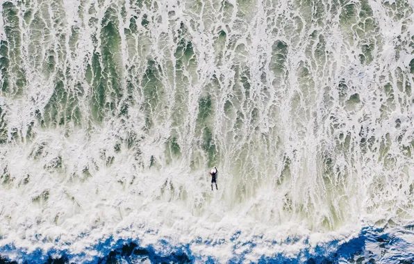 Sea, shore, Windsurfing