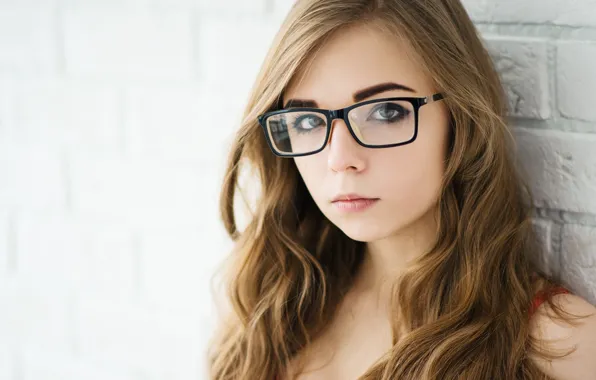 Picture portrait, glasses, sponge, Alexei Chepik, Anastasia Trushina