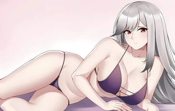 Wallpaper girl, sexy, lingerie, bra, cleavage, panties, long hair, boobs  for mobile and desktop, section сэйнэн, resolution 6040x4028