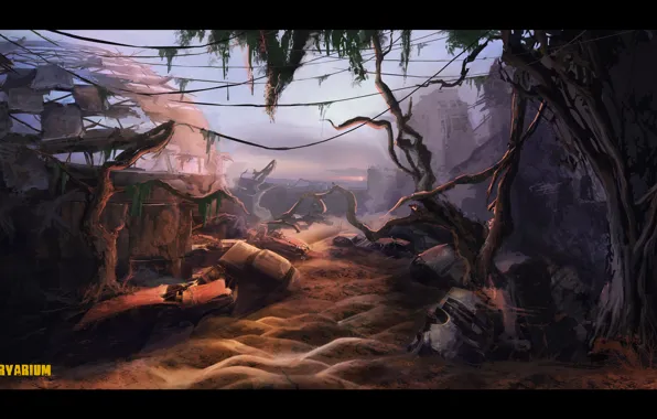 Postapokalipsis, location, Survarium, concept art, desolation, Vostok Games, complex &ampquot;Vector&ampquot;