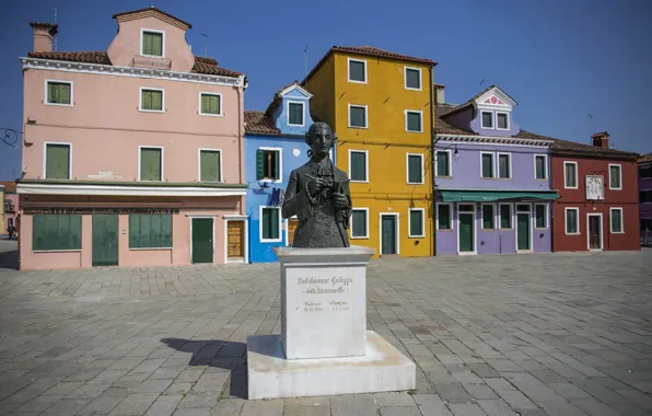 Italy, monument, Venice, Burano island