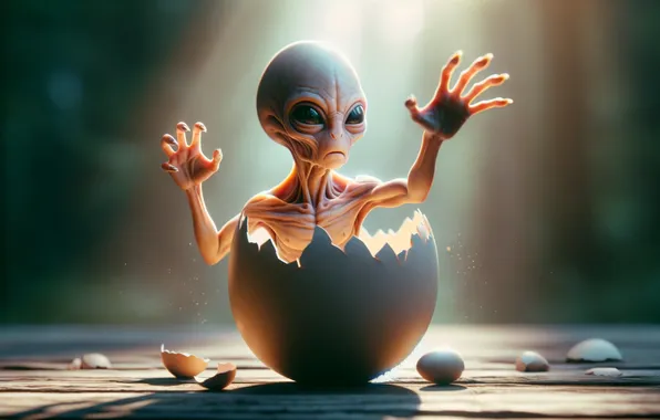 Shell Alien Wallpaper eggs, being, hands, alien, shell, humanoid for mobile and ...