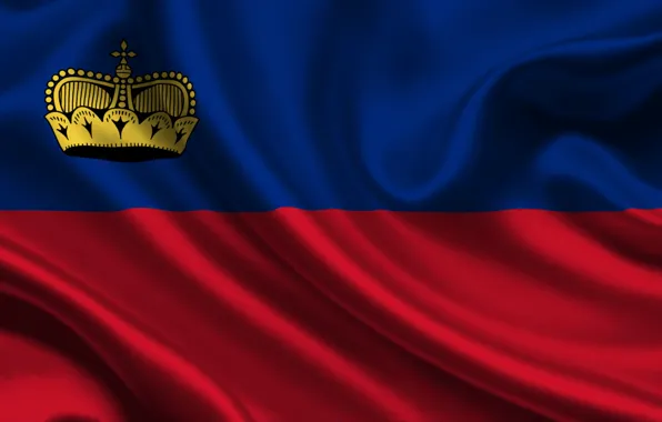 Red, Blue, Flag, Coat of arms, Texture, Flag, Crown, Liechtenstein