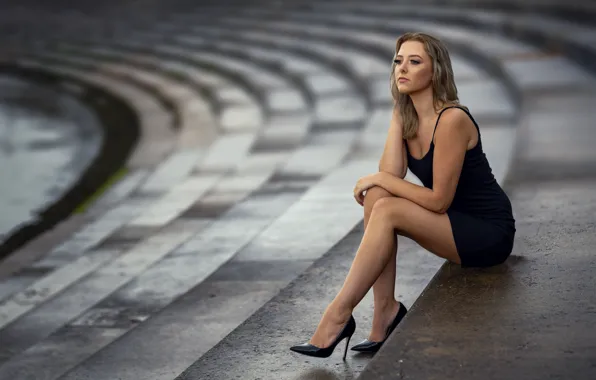 Picture girl, pose, background