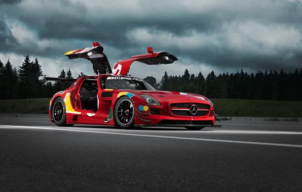 Mercedes-benz, gt3, sls amg