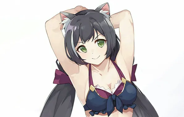 Girl, sexy, cleavage, long hair, boobs, anime, beautiful, pretty