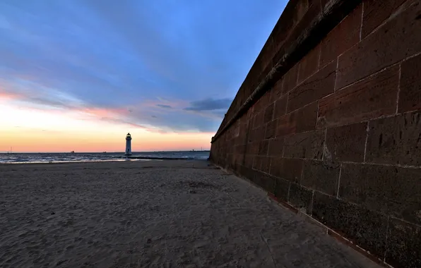 Picture sea, landscape, wall, lighthouse