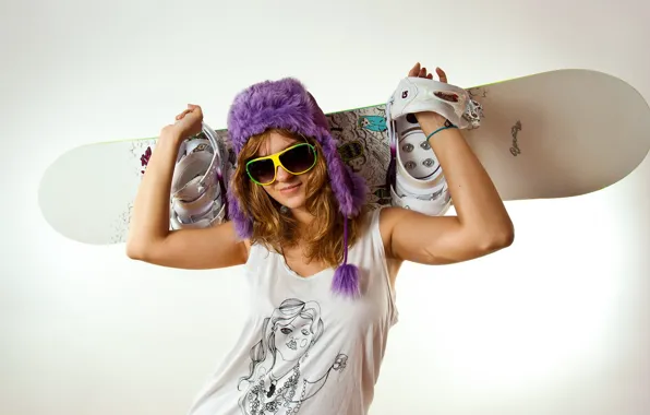 Girl, sport, equipment, skateboard