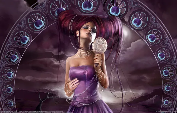 Picture purple, fantasy, hairstyle, greed, marta dahlig