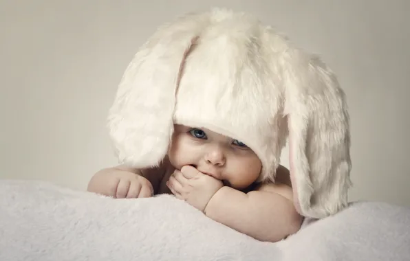 Picture children, baby, Easter, cute, hat, hats, Easter, children