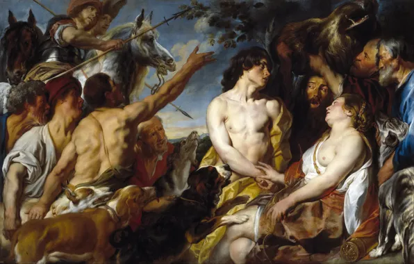 Picture picture, mythology, Jacob Jordaens, Meleager and Atalanta