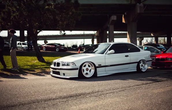 Picture tuning, BMW, BMW, white, tuning, E36