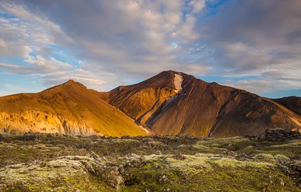 The sky, mountains, nature, photo, Iceland