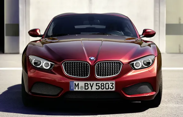 Red, lights, coupe, BMW, BMW, Coupe, the front, Zagato