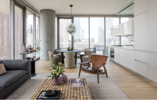 Wallpaper interior, kitchen, megapolis, living room, dining room for ...