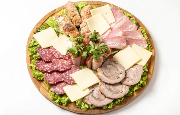 Picture cheese, sausage, cutting, ham