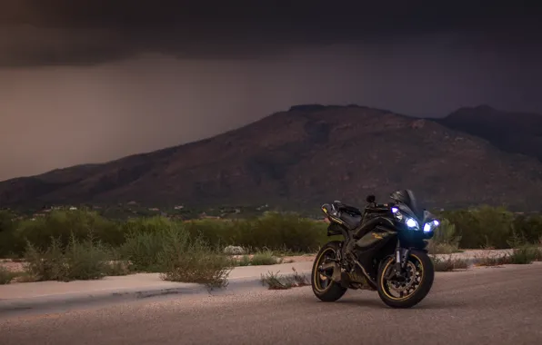 Picture Yamaha, Black, Evening, YZF-R1