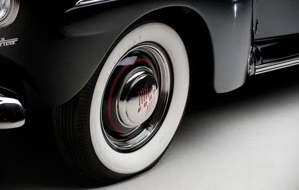 Wheel, details, Coupe, retro cars, Convertible, 1946, retro cars, Ford V8 Super Deluxe