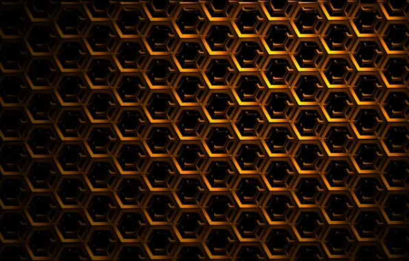 Mesh, cell, grille, hexagons