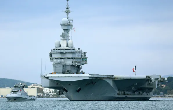 The carrier, Charles de Gaulle, French Navy