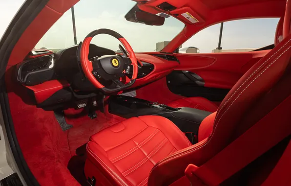 Ferrari, supercar, supercar, the interior of the car, Road, 2020, Ferrari SF90, Ferrari SF90 Road