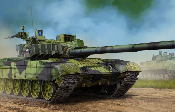 Picture war, art, painting, tank, Czech T-72M4CZ MBT