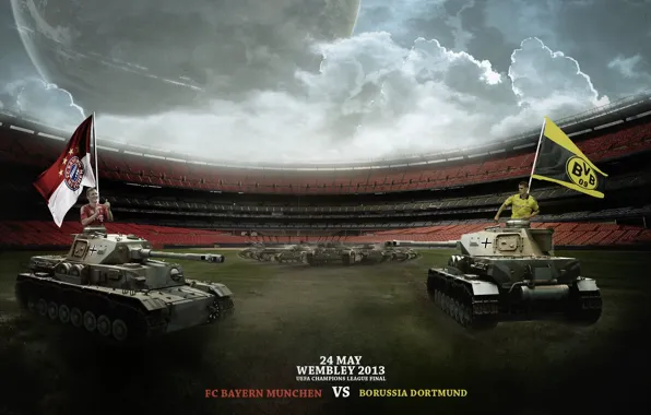 Grass, Leopard, Stadium, Tank, Wembley, Borussia Dortmund, 2013, UEFA Champions League