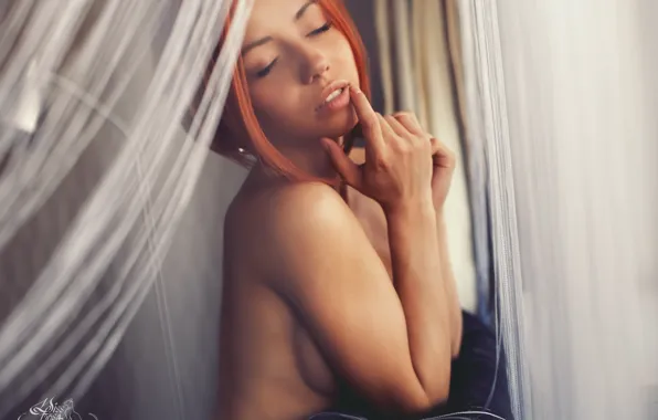 Sexy, passion, lips, Nude, Fox, the temptation, bedroom, photographer