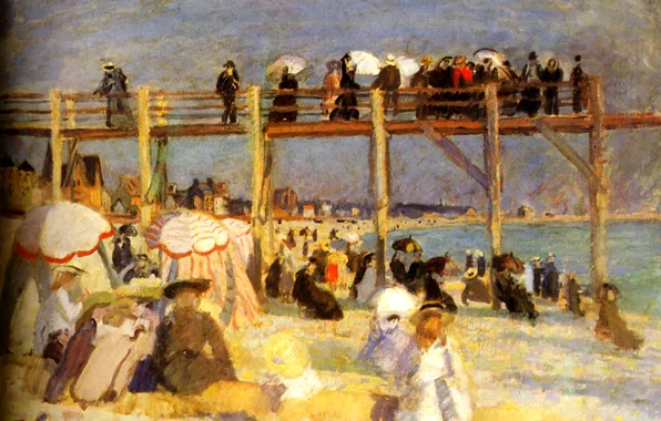 Picture Paris, 1904, Huile sur Toile, The Beach of Sainte-Adresse, MusВe national d'art moderne, The Beach …